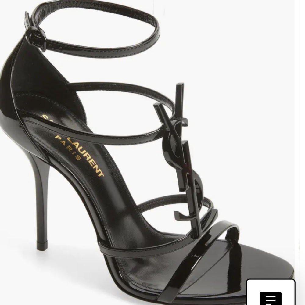 Saint Laurent Cassandra Black Heels